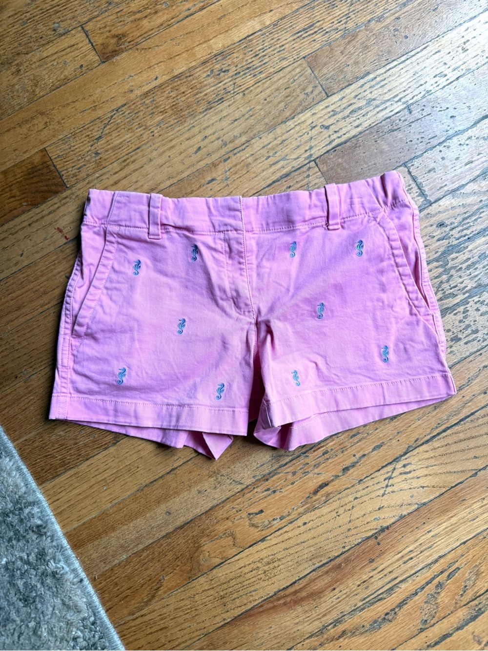 Vineyard Vines Girls Pink Shorts with Embroidered Seahorses Sz: 14
